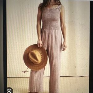 Faherty lightweight Mauve Diego Jumpsuit, Size Women’s Medium